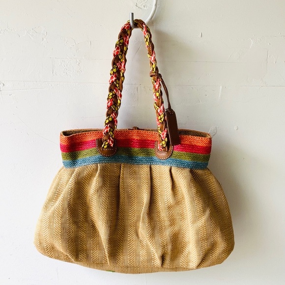 NWOT Fossil Raffia Tote - Picture 3 of 10